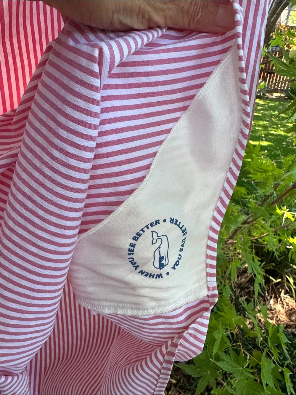 Vineyard Vines Red & White Striped Harbor Shirt Cover Up